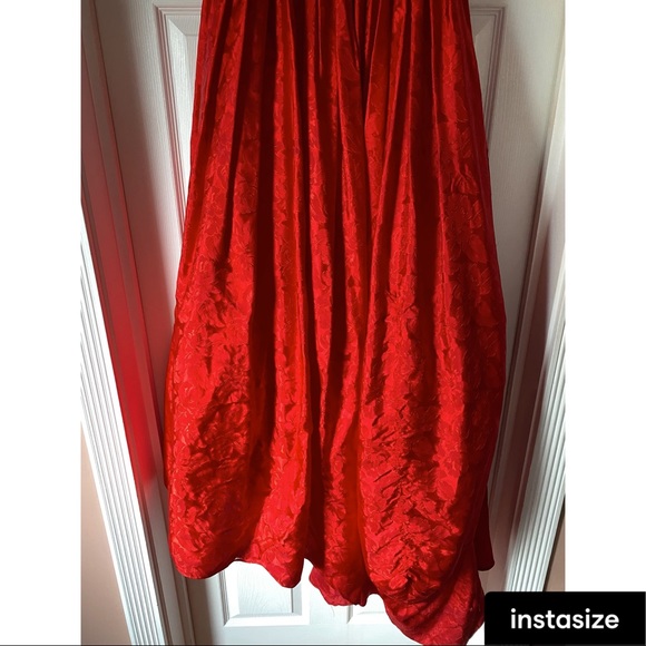 Jewel Tone Red Ball Gown/ Vampire/ Goth/ Royalty Halloween Costume - Picture 4 of 5